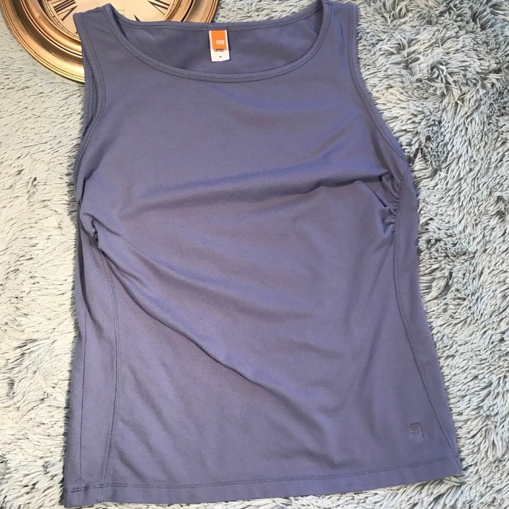 Lucy Womens Blue Sleeveless Athletic Tank Medium